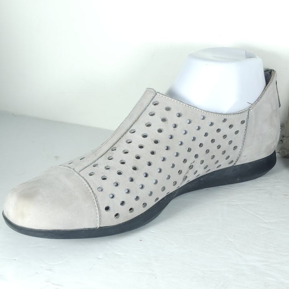 MEPHISTO Women’s Clemence US10 Light Gray Nubuck Perforated Comfort Shoes - Picture 6 of 16